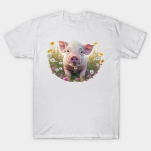 A Piglet in flower T-Shirt